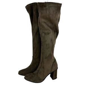 Rapisardi by Ron White NWOB Knee High Suede Stretch Boot Olive Size 37 (US 7)